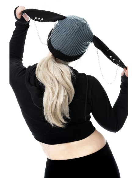 Bunny Hat Black x Grey - Cupcake Cult