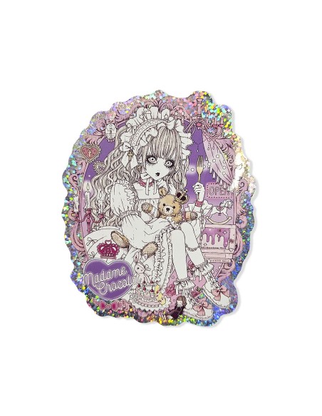 Yoh's Monochrome World x Madame Chocolat Glitter Sticker