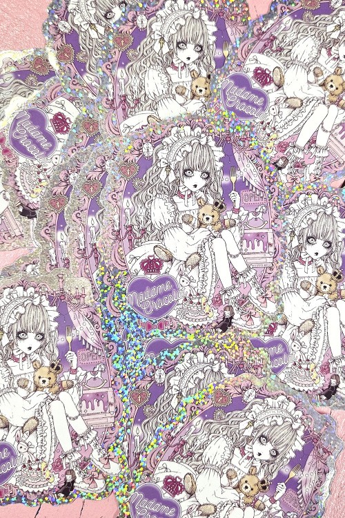 Sticker Glitter Holográfico Yoh's Monochrome World x Madame Chocolat
