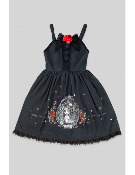 [PRE ORDER] Yoh's Monochrome World x Madame Chocolat - JSK Dress Yasasii Yume Black x Red