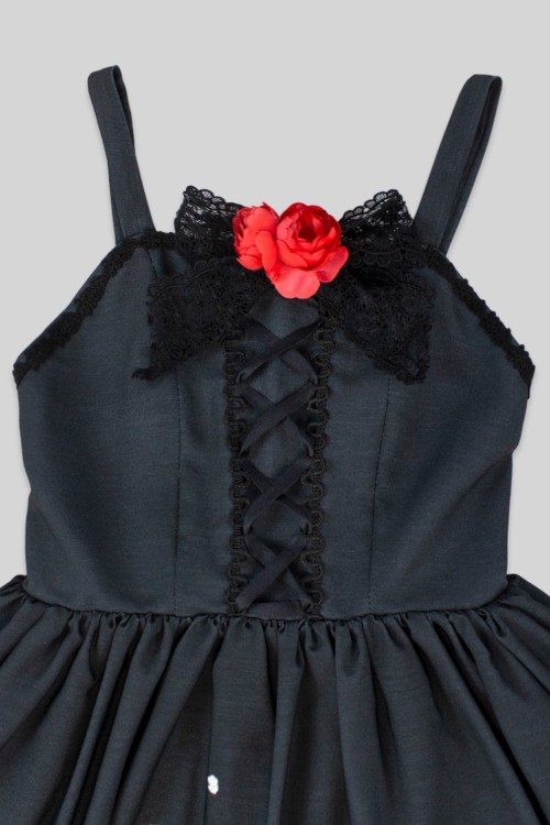 [PRE ORDER] Yoh's Monochrome World x Madame Chocolat - Vestido JSK Yasasii Yume Negro x Rojo