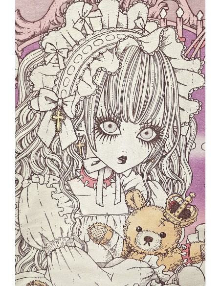 Camiseta Estilo Vintage Yoh's Monochrome World x Madame Chocolat - Rosa Dusty