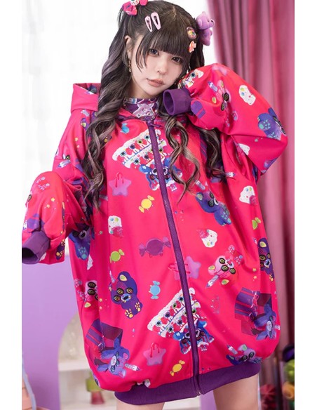 Chaqueta con Capucha Oversized Mad B-Day en Fucsia - ACDC RAG