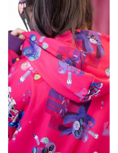 Chaqueta con Capucha Oversized Mad B-Day en Fucsia - ACDC RAG