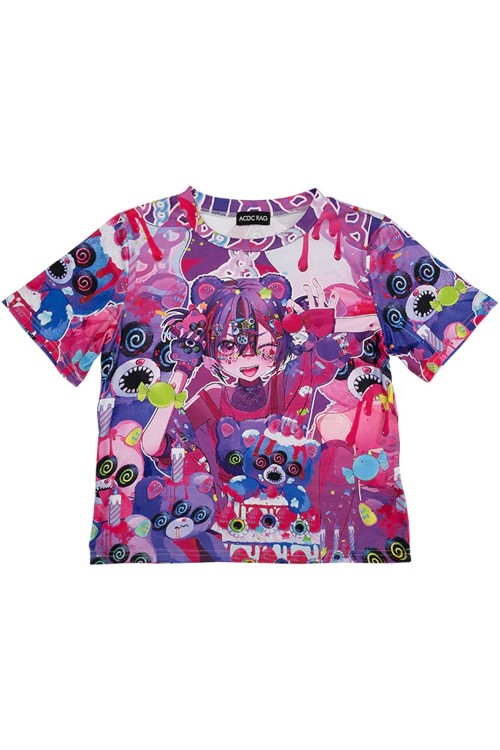 Camiseta Baby Tee Mad B-Day en Fucsia - ACDC RAG