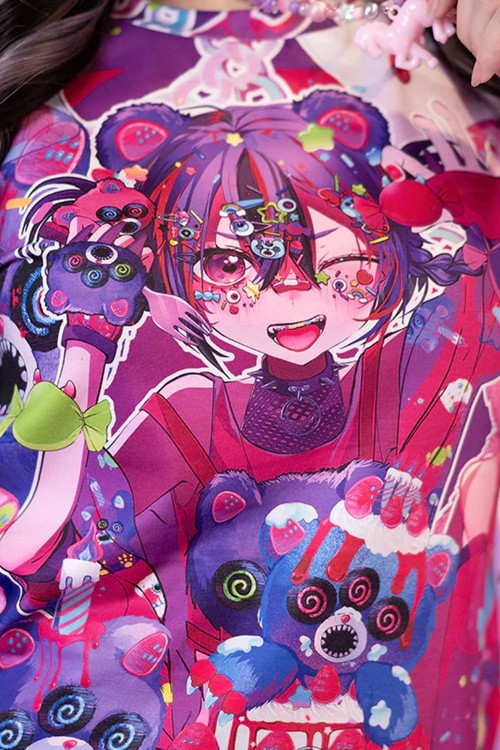 Baby Tee Mad B-day T-Shirt in Fuchsia - ACDC RAG