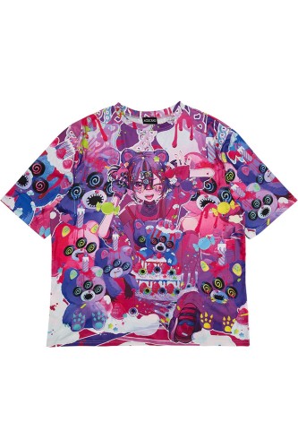 Camiseta Oversized Mad B-Day en Fucsia - ACDC Rag 2