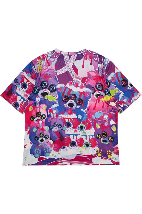 Oversized Mad B-Day T-shirt in Fuchsia - ACDC Rag