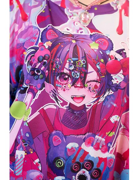 Camiseta Oversized Mad B-Day en Fucsia - ACDC Rag