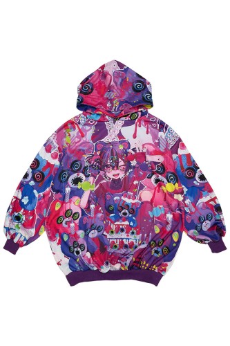 Oversized Mad B-Day Hoodie in Fuchsia - ACDC RAG 2