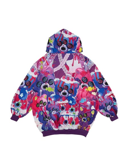 Oversized Mad B-Day Hoodie in Fuchsia - ACDC RAG