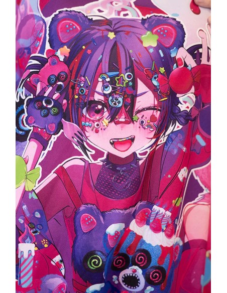 Sudadera con Capucha Oversized Mad B-Day en Fucsia - ACDC RAG