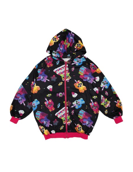 Chaqueta con Capucha Oversized Mad B-Day en Negro - ACDC RAG