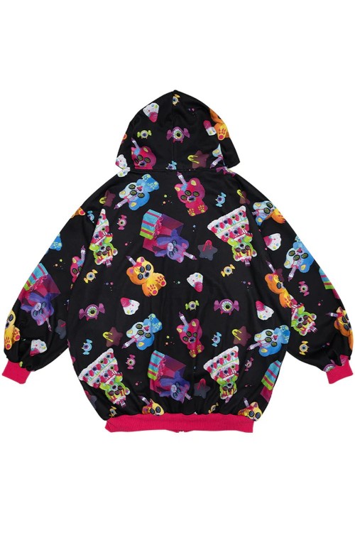 Oversized Mad B-Day Hooded Jacket in Black - ACDC RAG