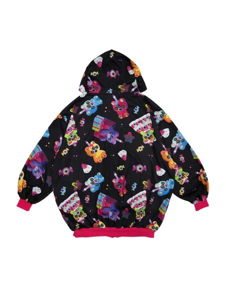 Chaqueta con Capucha Oversized Mad B-Day en Negro - ACDC RAG