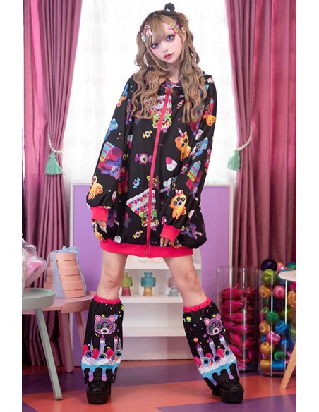 Chaqueta con Capucha Oversized Mad B-Day en Negro - ACDC RAG