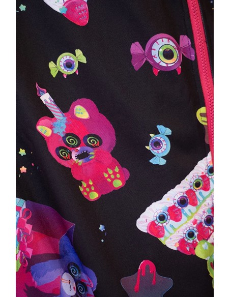 Chaqueta con Capucha Oversized Mad B-Day en Negro - ACDC RAG