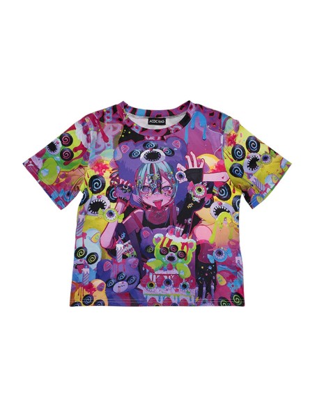 Camiseta Baby Tee Mad B-Day en Negro - ACDC RAG