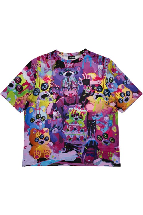 Oversized Mad B-Day T-shirt in Black - ACDC Rag