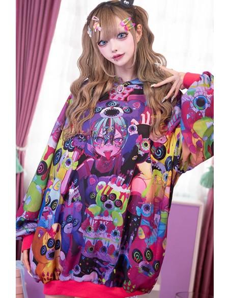 Sudadera con Capucha Oversized Mad B-Day en Negro - ACDC RAG