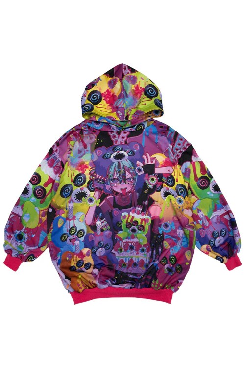 Oversized Mad B-Day Hoodie in Black - ACDC RAG