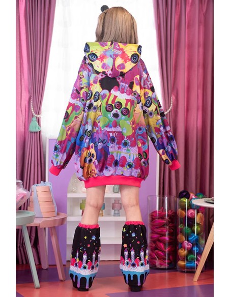 Oversized Mad B-Day Hoodie in Black - ACDC RAG