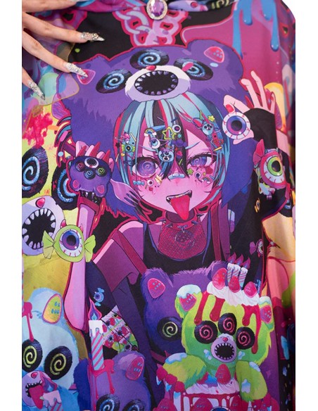 Oversized Mad B-Day Hoodie in Black - ACDC RAG