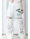 Angel Punk Pants in White x Blue - ACDC Rag