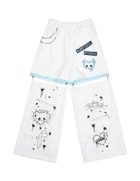 Pantalón Angel Punk en Blanco x Azul - ACDC Rag