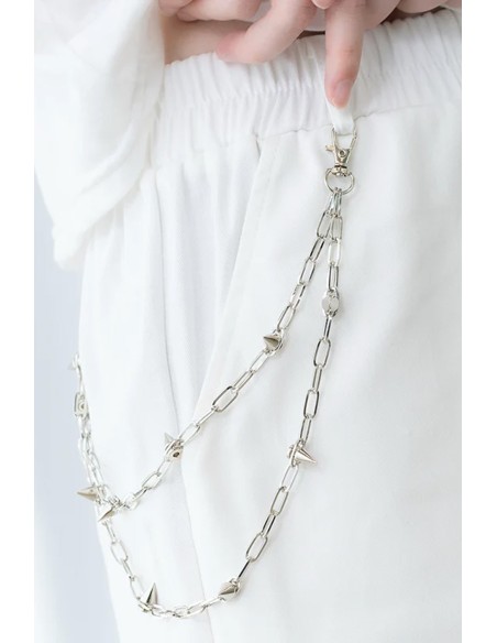 Angel Punk Pants in White x Blue - ACDC Rag