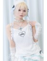 Angel Punk Tank Top in White - ACDC RAG