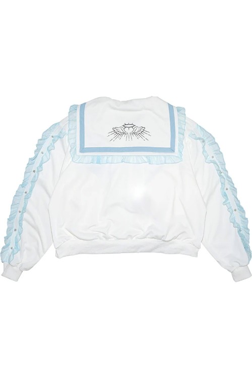 Seifuku Jacket in White x Blue - ACDC Rag