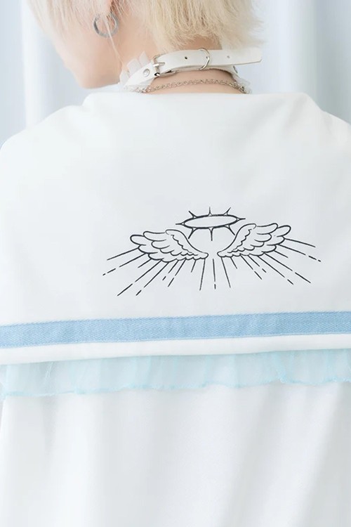 Seifuku Jacket in White x Blue - ACDC Rag