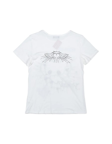 Camiseta Baby Tee Angel Punk en Blanco - ACDC RAG