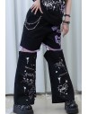 Devil Punk Pants in Black x Purple - ACDC Rag