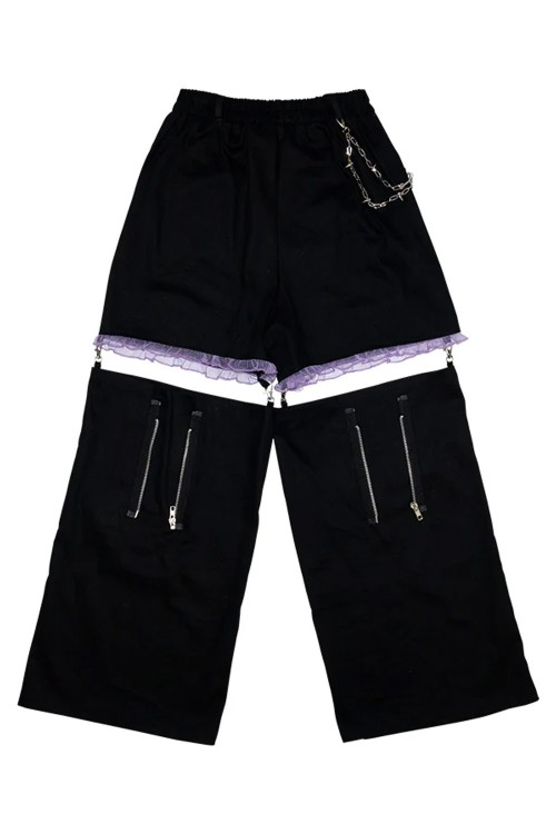Devil Punk Pants in Black x Purple - ACDC Rag