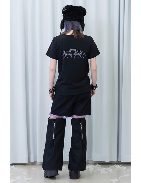 Pantalón Devil Punk en Negro x Lila - ACDC Rag