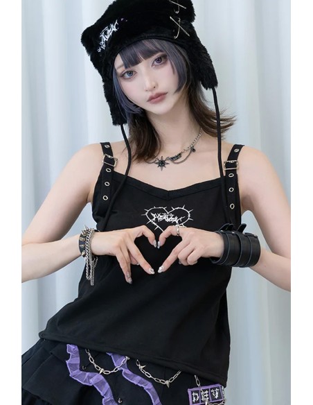 Camiseta de Tirantes Devil Punk en Negro - ACDC RAG