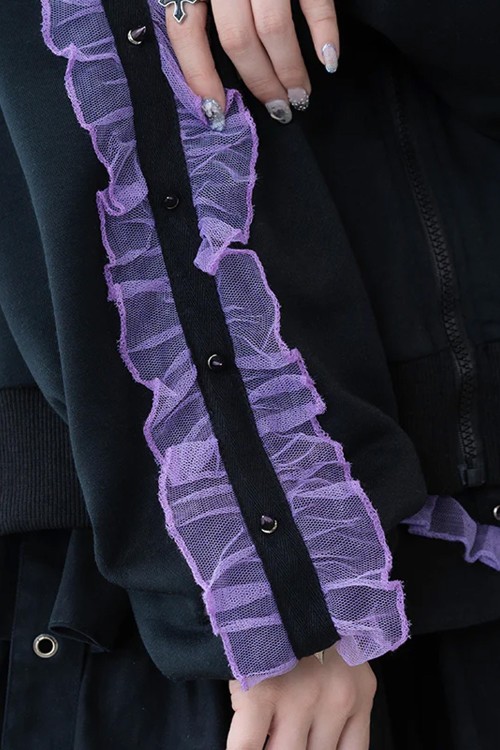 Chaqueta Seifuku Devil Punk en Negro x Lila - ACDC Rag