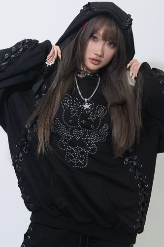 Oversized Nightmare Hoodie in Black - ACDC RAG