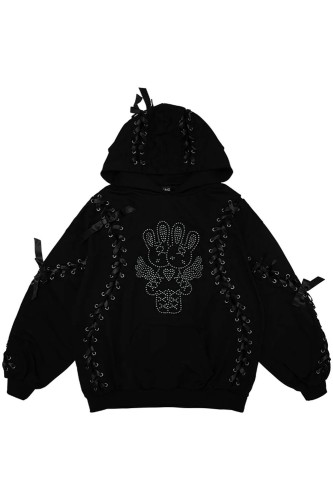 Sudadera con Capucha Oversized Nightmare en Negro - ACDC RAG 2