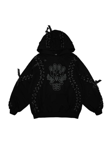 Oversized Nightmare Hoodie in Black - ACDC RAG