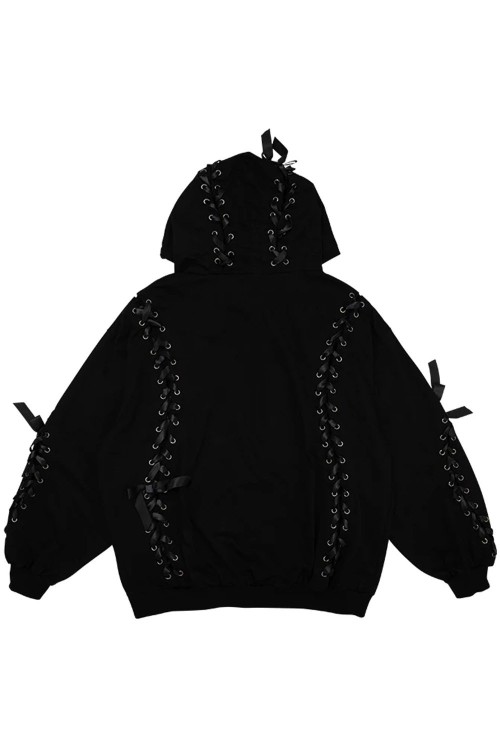 Oversized Nightmare Hoodie in Black - ACDC RAG
