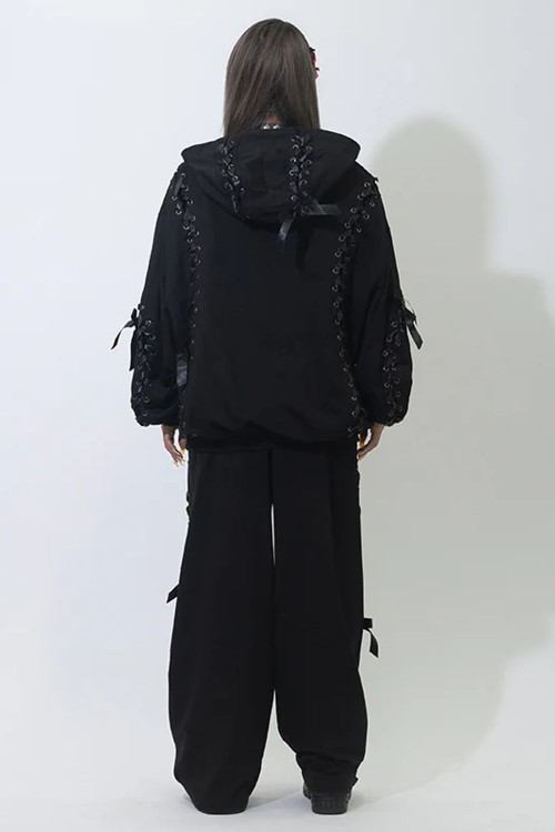 Sudadera con Capucha Oversized Nightmare en Negro - ACDC RAG