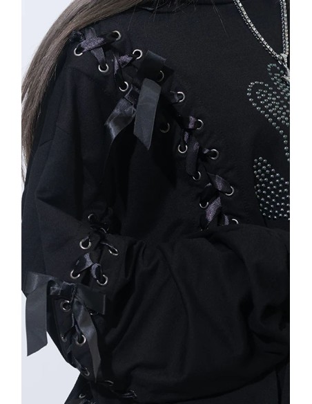 Sudadera con Capucha Oversized Nightmare en Negro - ACDC RAG