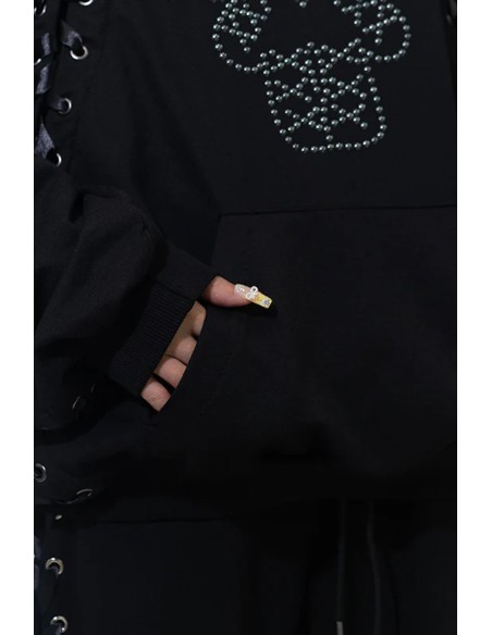 Oversized Nightmare Hoodie in Black - ACDC RAG