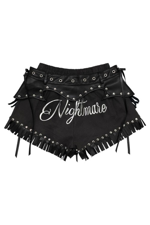 Nightmare Shorts in Black - ACDC Rag