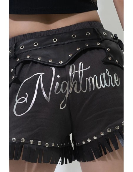 Nightmare Shorts in Black - ACDC Rag