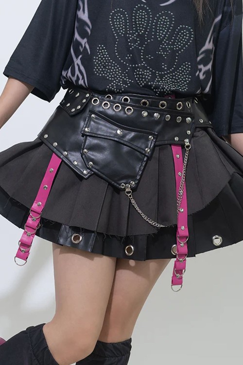 Nightmare Skirt in Black - ACDC Rag