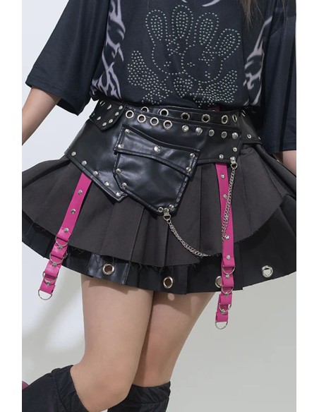 Falda Nightmare en Negro - ACDC Rag